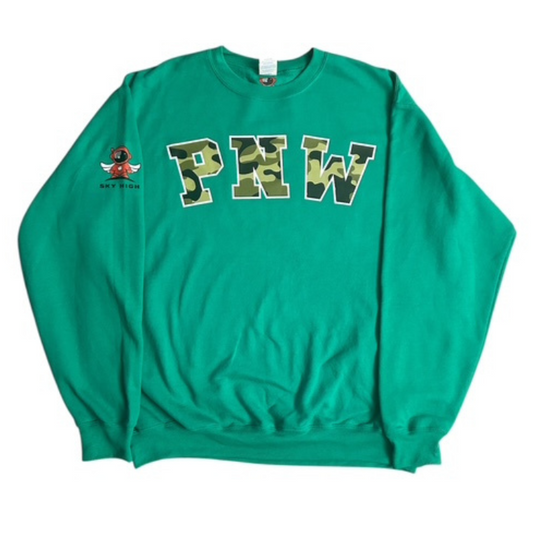 Green Camo PNW Krewneck